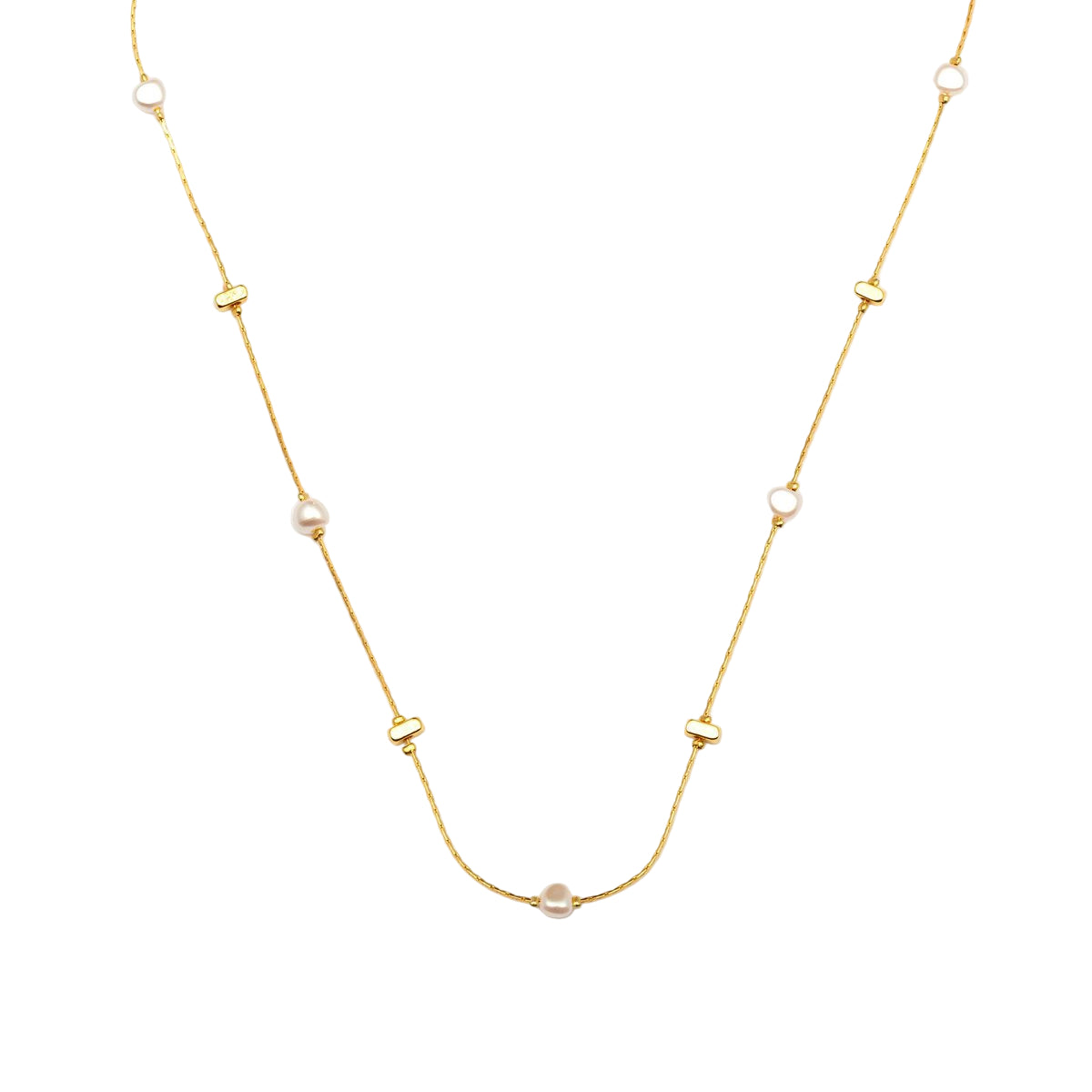 Halskette - Golden Pearl