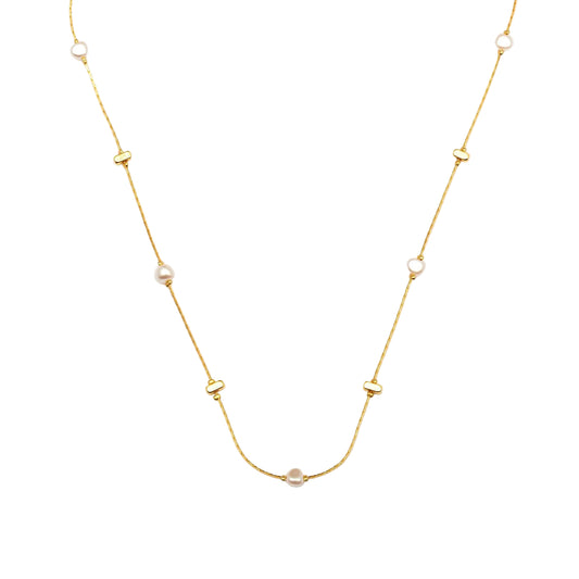 Halskette - Golden Pearl