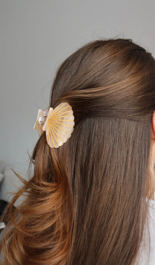 Haarklammer - Amber Shell