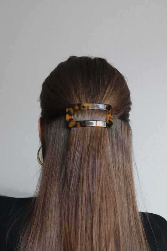 Haarspange - amber frame