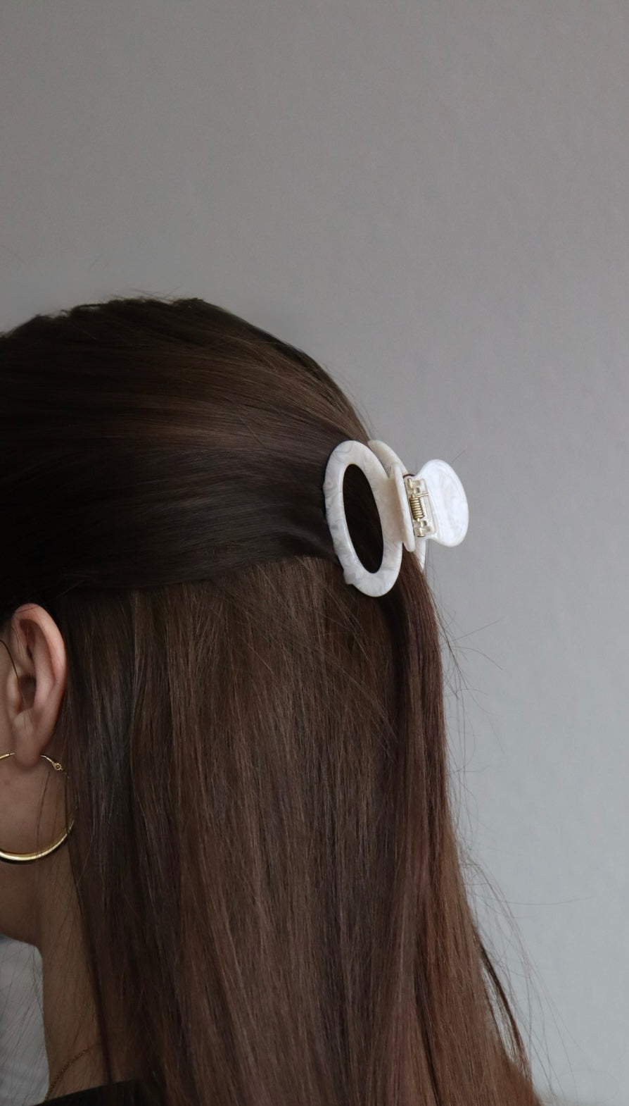 Haarklammer - ivory pearl