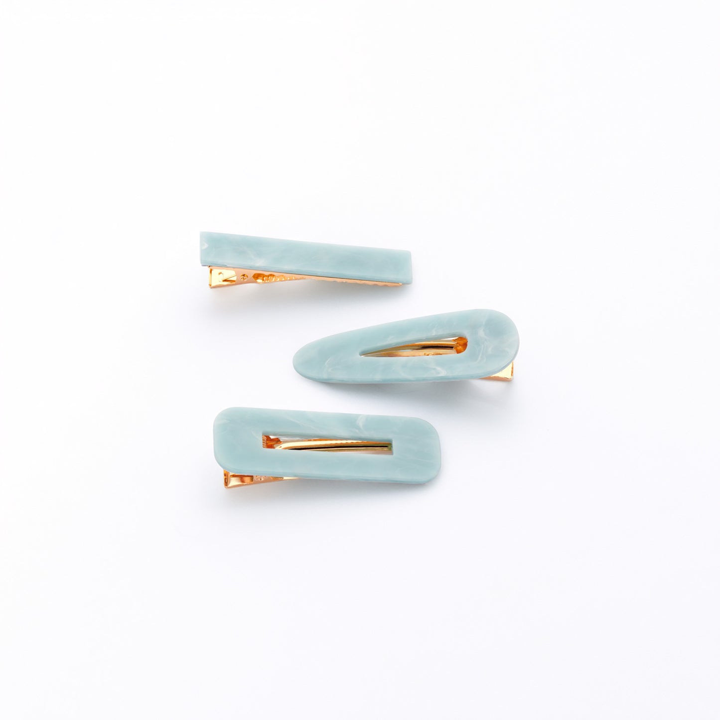 Hair Clips - blue wave