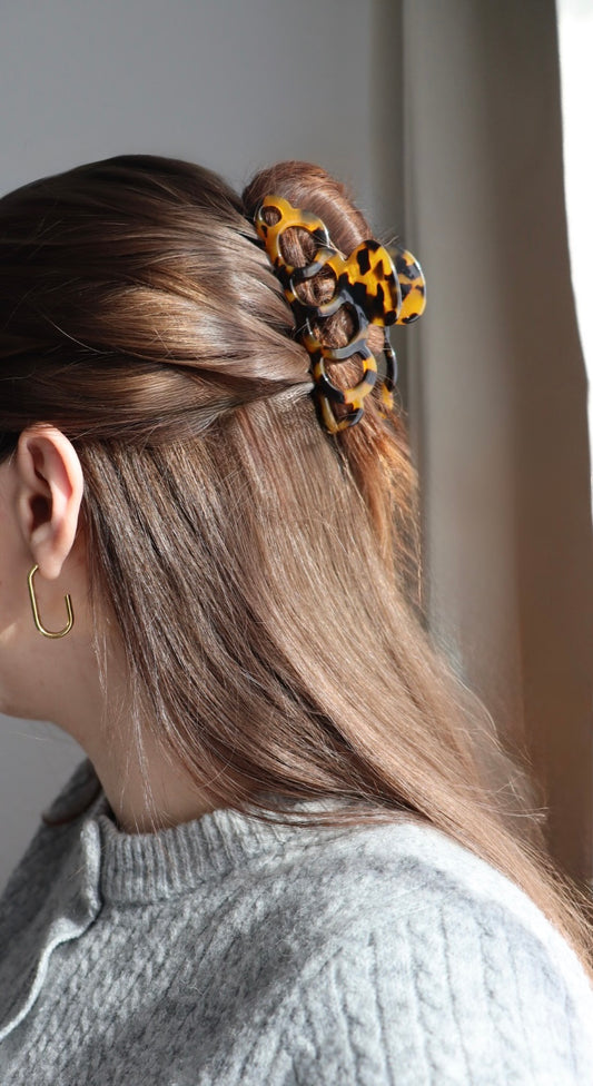 Haarklammer - amber link