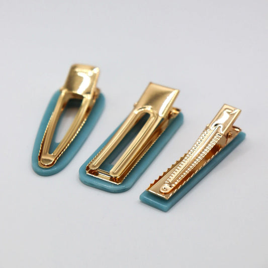 Hair Clips - blue wave