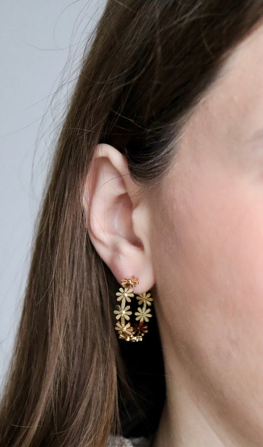 Ohrringe - golden daisy