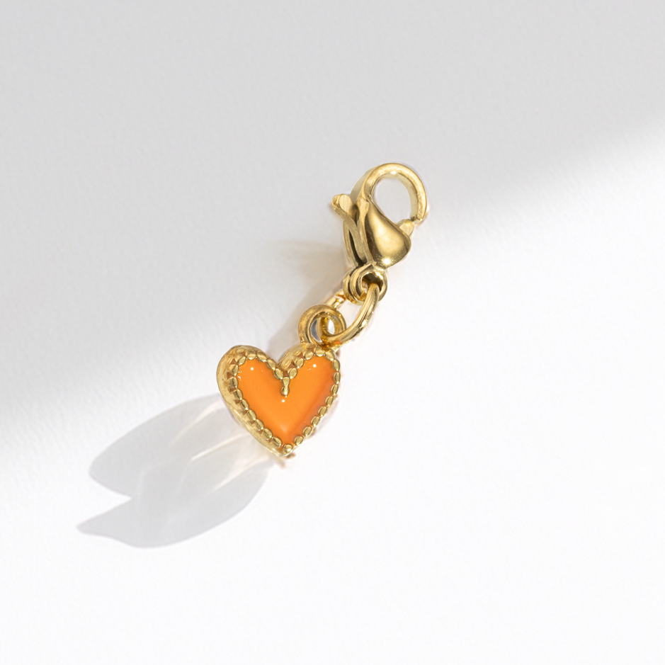 Charm - Herz orange