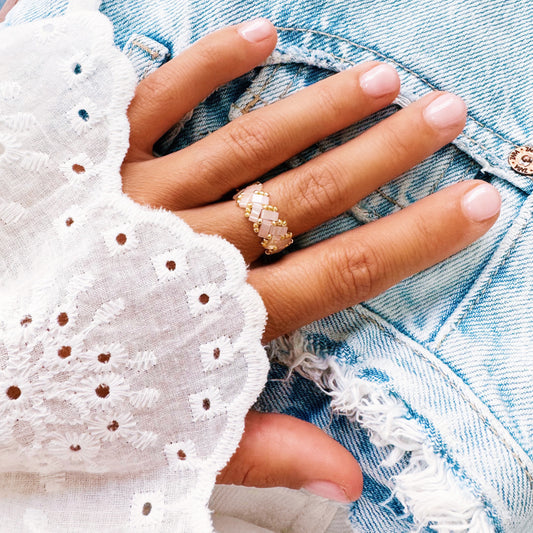 Ring - blush wave gold