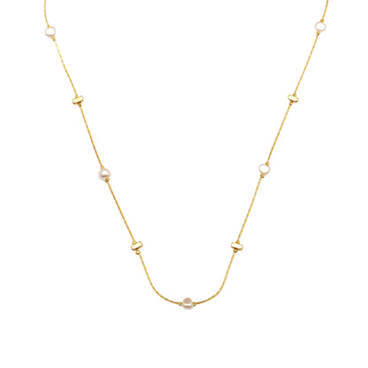 Halskette - Golden Pearl