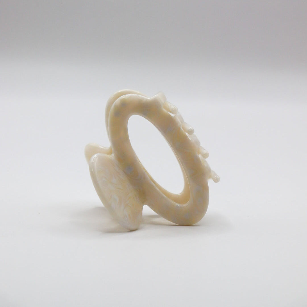Haarklammer - ivory pearl