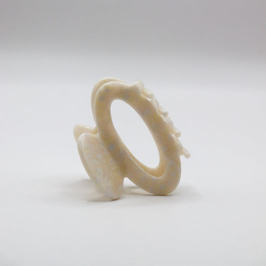 Haarklammer - ivory pearl