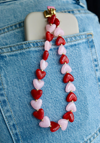 Phone Charm - pink heart