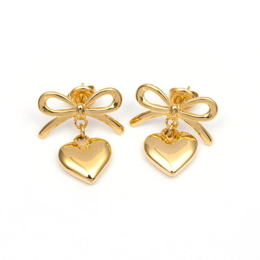 Ohrringe - heart bow