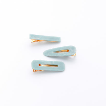 Hair Clips - blue wave