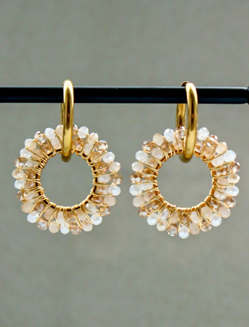 Ohrringe - Cream Glow Hoops
