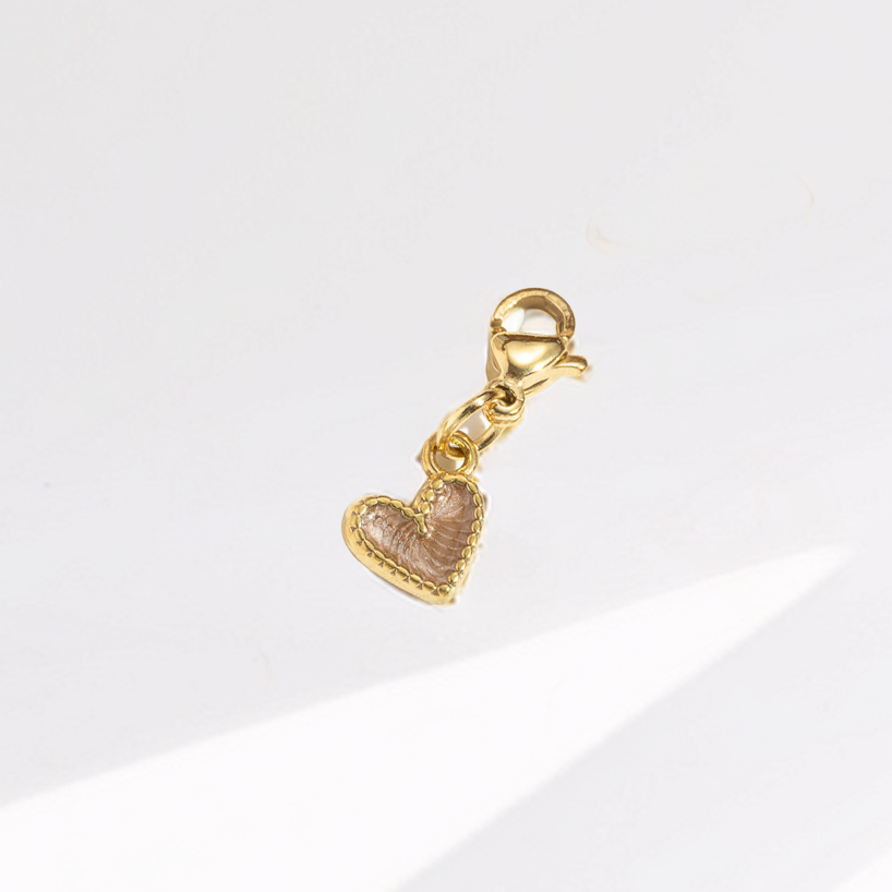 Charm - Herz beige