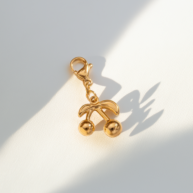 Charm - Kirsche gold
