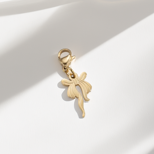 Charm - Schleife gold