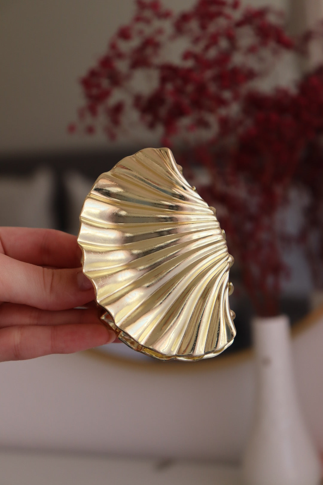 Haarklammer - Shell Glow classic