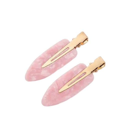 Hair clips - Rosé Marble