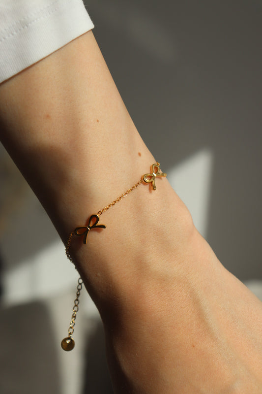 Armband - Golden bow