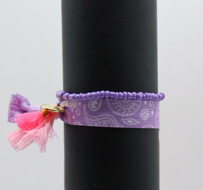 Elastische Armbänder - lavender paisley