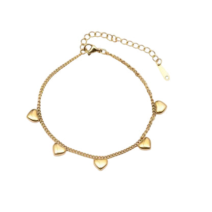 Armband - golden hearts